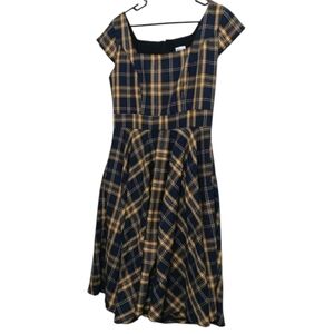 Plaid Fit and Flare Dress